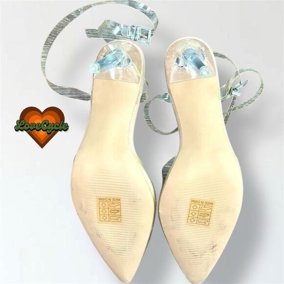Missguided Perspex Clear Pointed Toe Heels – Size US 8 - Picture 8 of 8